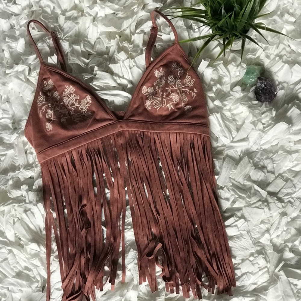 Forever 21 fringe crop top